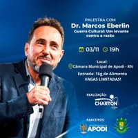 É hoje! Palestra com Dr. Marcos Eberlin - Guerra Cultural: um levante contra a razão